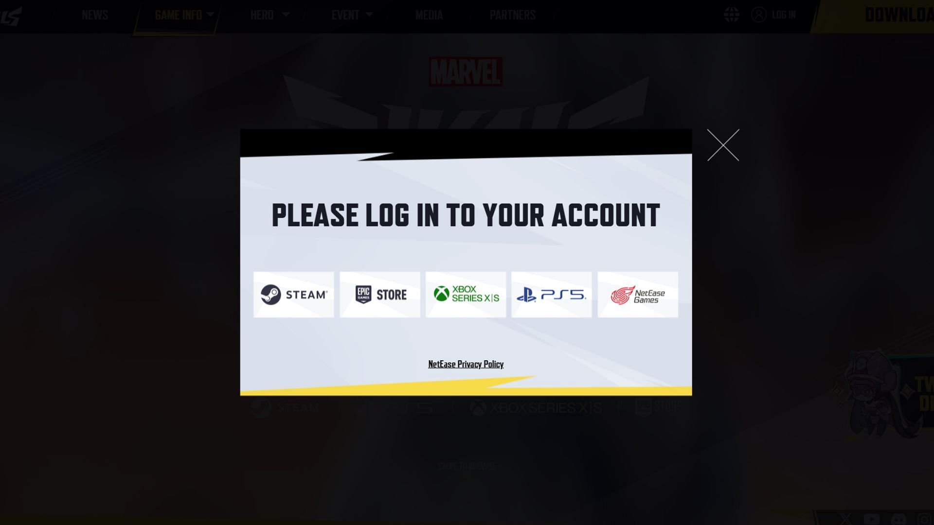Linking Marvel Rivals with Twitch is easy (Image via NetEase Games)